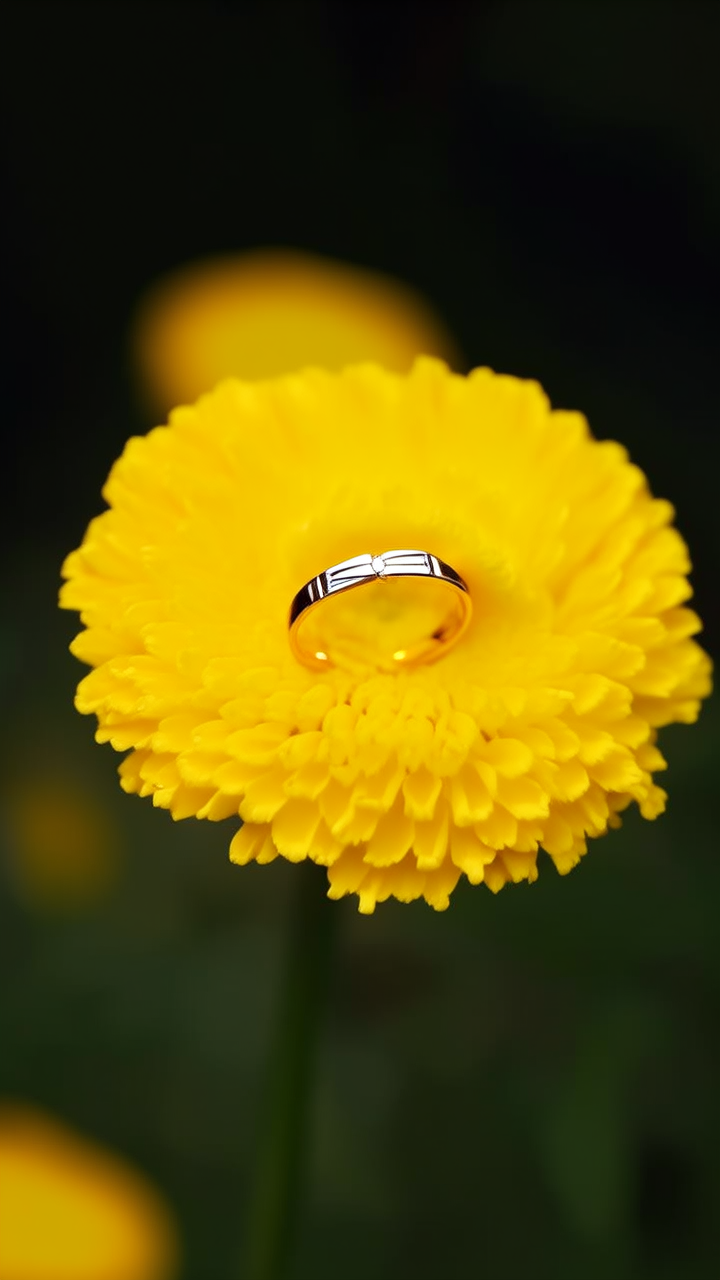 黄金戒指大花图片