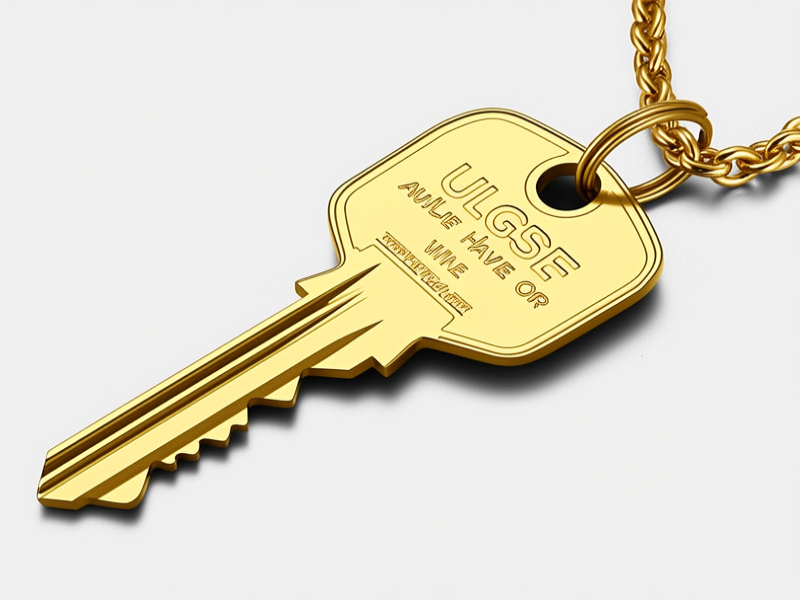 黄金车钥匙吊坠图片