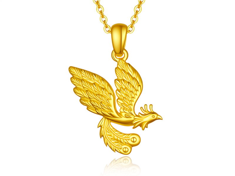 黄金吊坠凤凰款式图片